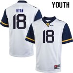 Youth West Virginia Mountaineers NCAA #18 Sean Ryan White Authentic Nike Stitched College Football Jersey DX15D04OO